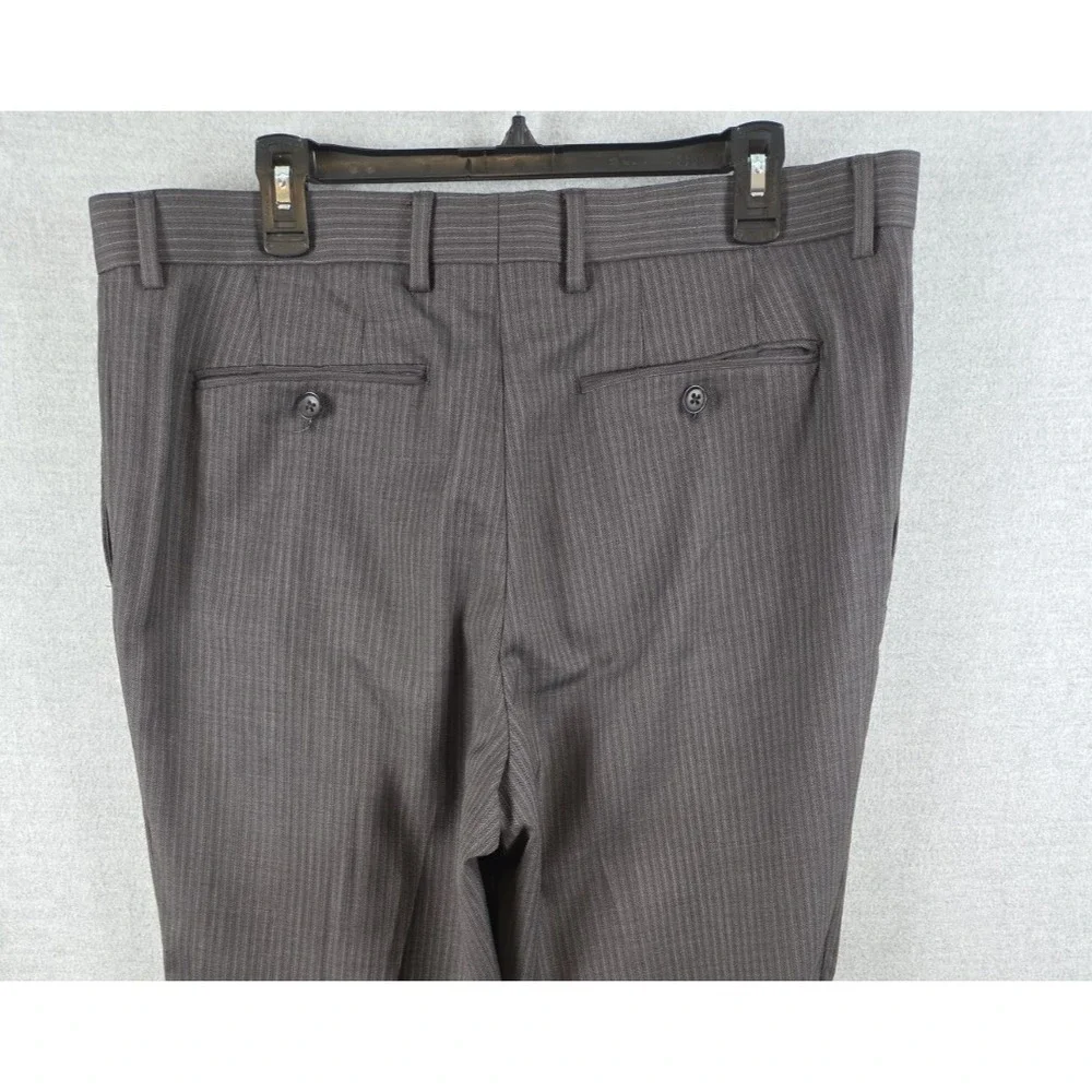 BANANA REPUBLIC Classic 36x30 Wool Dress Trousers Pants Brown Herringbone Career